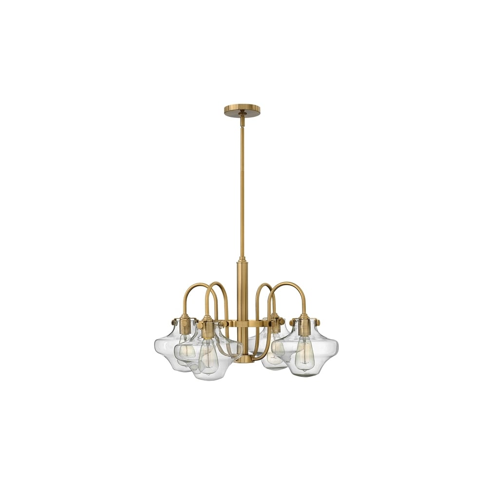 Congress 4 Light Chandelier in Brushed Caramel HK/CONGRES4/B BC