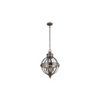 Adams 3 Light Ceiling Pendant Chandelier in Nickel Finish FE/ADAMS/3P ANL