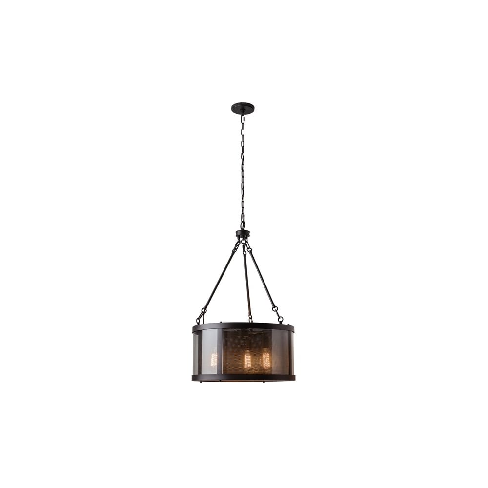 Bluffton 3 Light Ceiling Pendant Light in Bronze Finish FE/BLUFFTON/3P