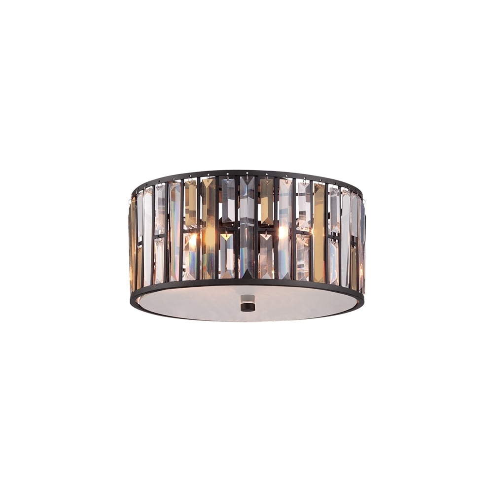 Gemma Flush Ceiling Light in Vintage Bronze Finish HK/GEMMA/F VBZ