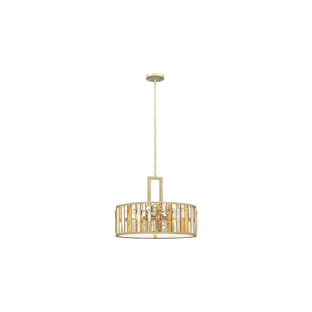 Gemma Cylindrical Ceiling Pendant in Silver Leaf HK/GEMMA/P/C SL