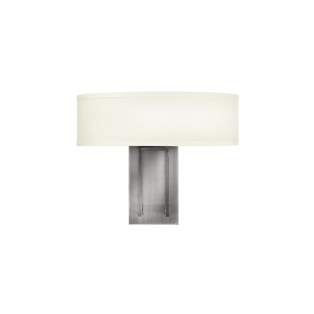 Hampton 2 Light Antique Nickel wall Light with Shades HK/HAMPTON2