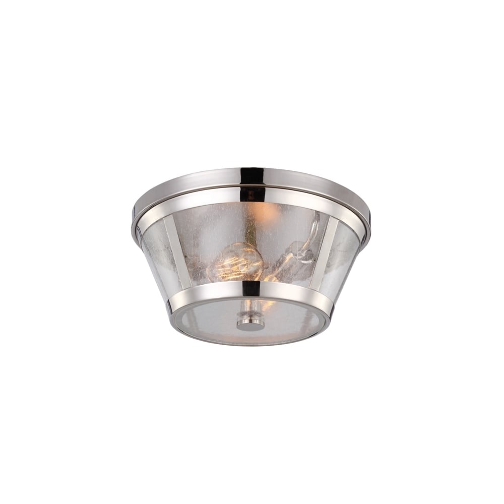 Harrow 2 Light Polished Nickel Flush Mount Ceiling Light FE/HARROW/F