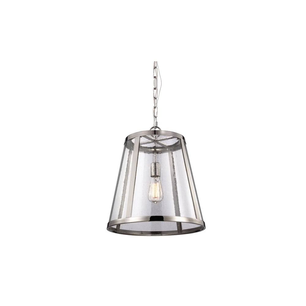 Harrow Medium Ceiling Pendant Light in Polished Nickel Finish FE/HARROW/P/M