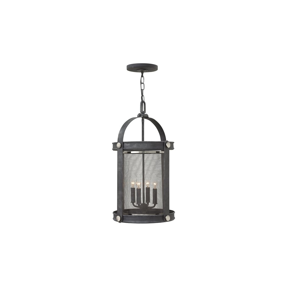 Holden 4 Light Pendant Lantern in Aged Zinc Finish HK/HOLDEN4 DZ