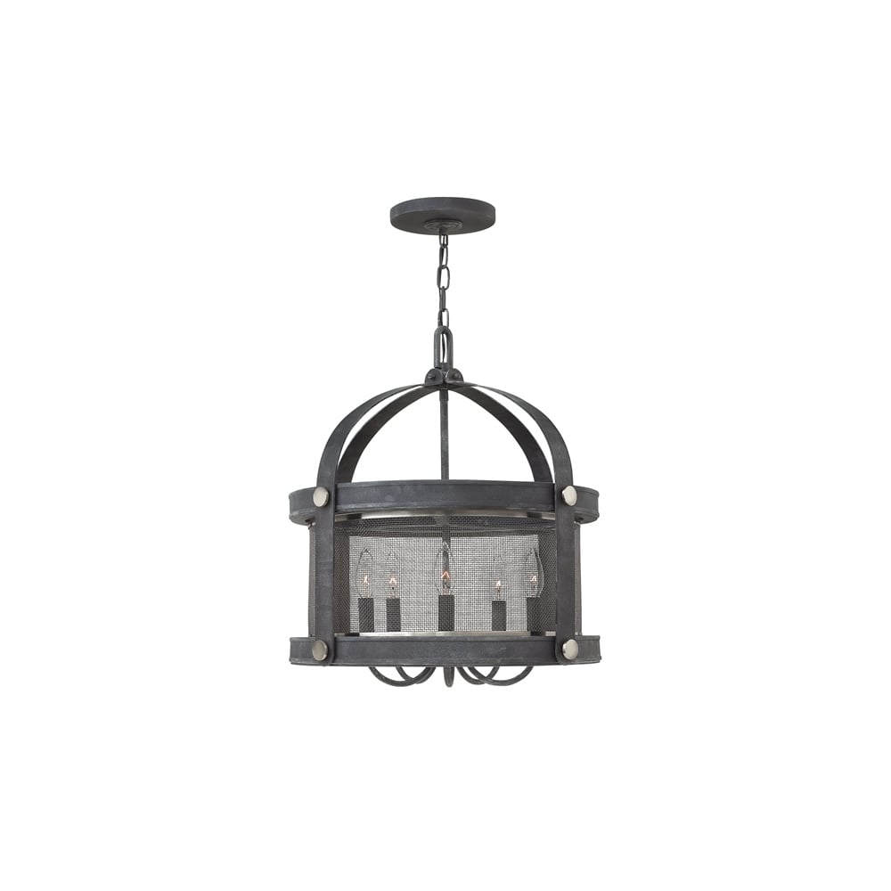 Holden 5 Light Chandelier in Aged Zink Finish HK/HOLDEN5 DZ