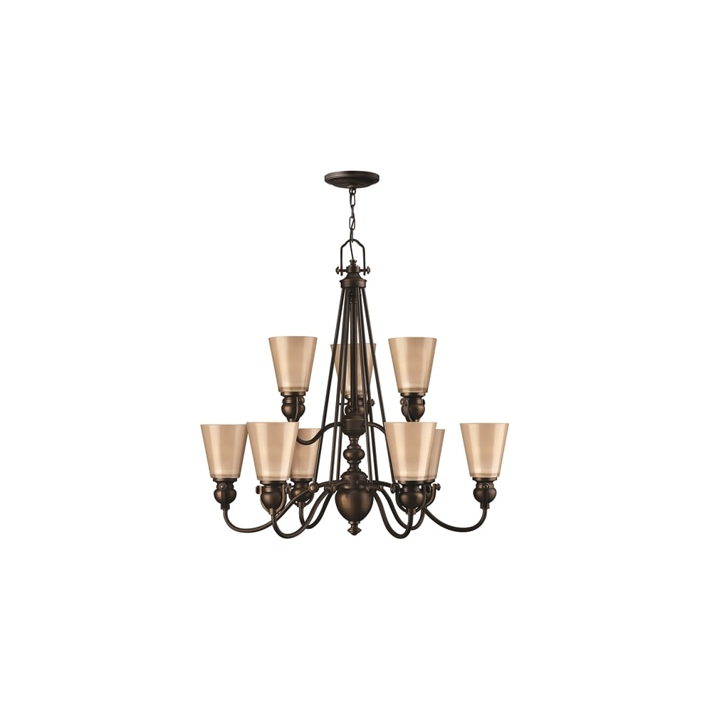 Mayflower 9 Light Chandelier in Olde Bronze Finish HK/MAYFLOWER9
