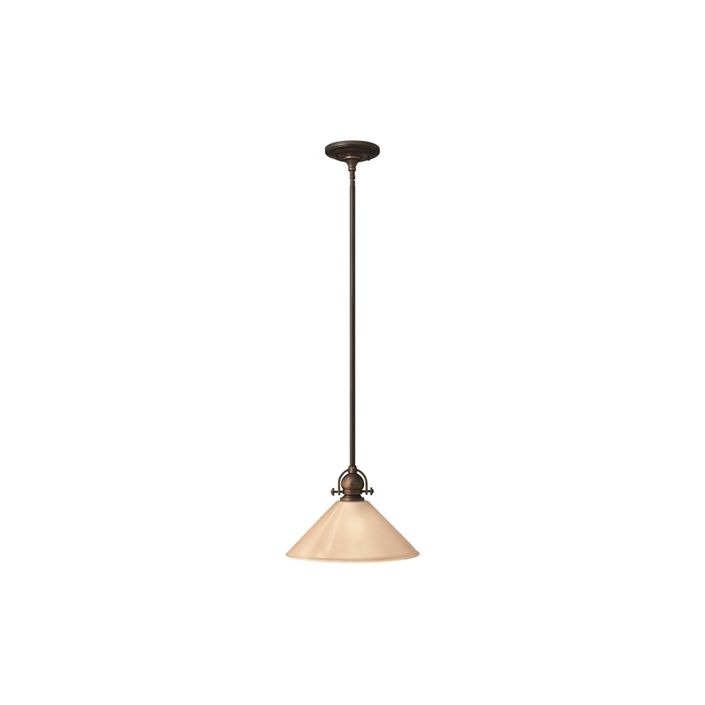 Mayflower Single Ceiling Pendant Light In Olde Bronze Finish HK/MAYFLOWER/P/B