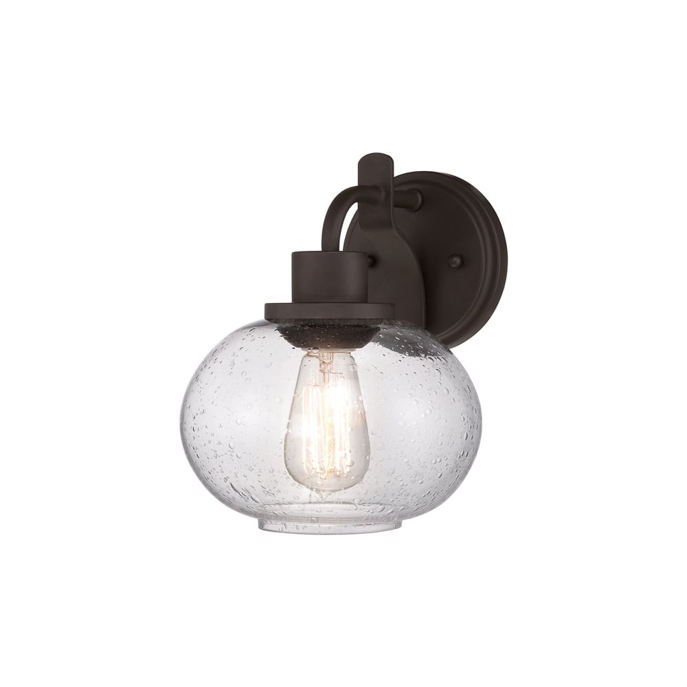 Trilogy 1 Light Old Bronze Wall Light with Glass Shade QZ/TRILOGY1