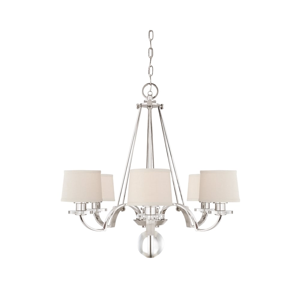 Sutton Place 6 Light Chandelier in Imperial Silver Finish QZ/SUTTON PL6