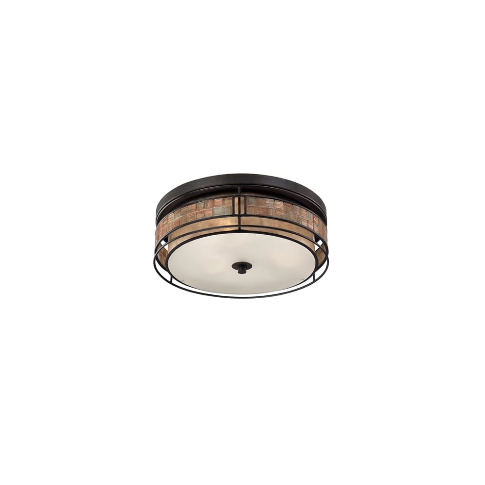 Laguna Large Flush Ceiling Light In Renaissance Copper Finish QZ/LAGUNA/F/L