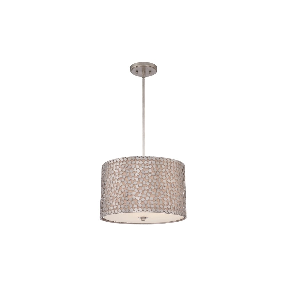 Confetti 3 Light Medium Ceiling Pendant Light in Old Silver Finish QZ/CONFETTI/P/M