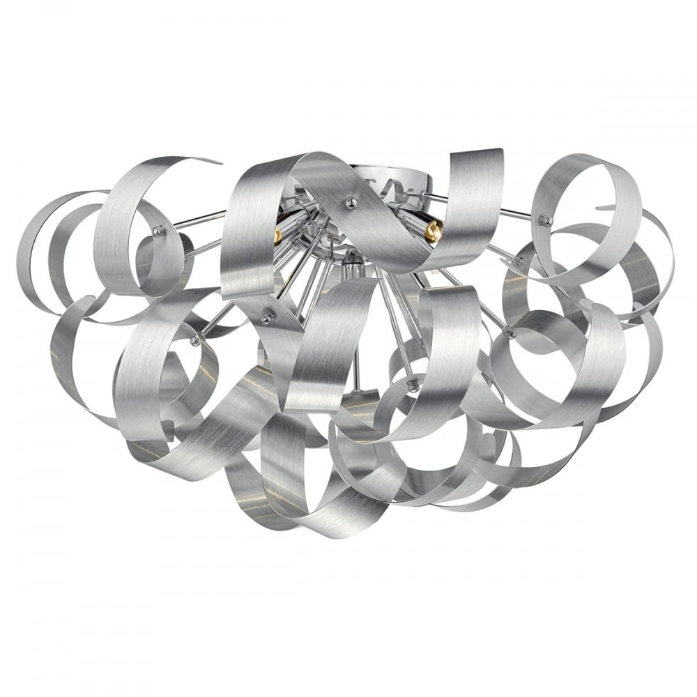 Rawley 5 Light Brushed Aluminium Ceiling Light RAW0550