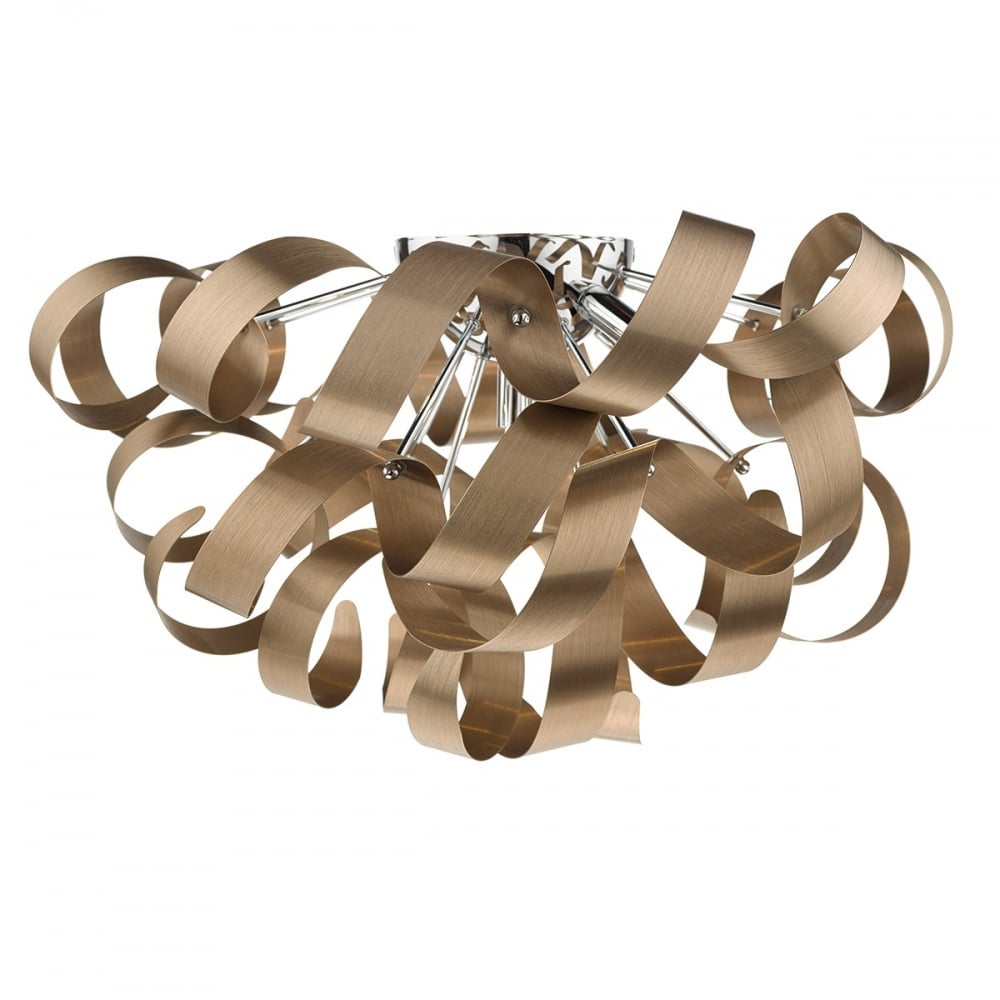 Rawley 5 Light Brushed Copper Ceiling Light RAW0564