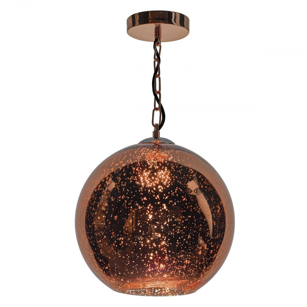 Speckle 1 Light Copper Finished Glass Ceiling Pendant light SPE0164