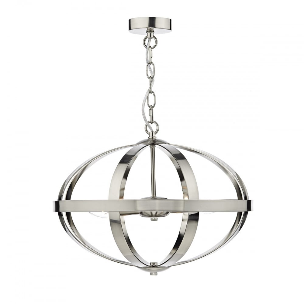 Symbol 3 Light Ceiling Pendant in Satin Chrome SYM0346