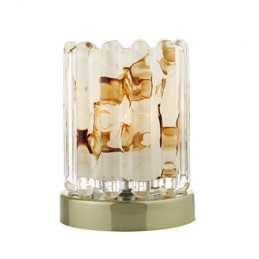 Elf Stylish Touch Table Lamp In Antique Brass ELF4175