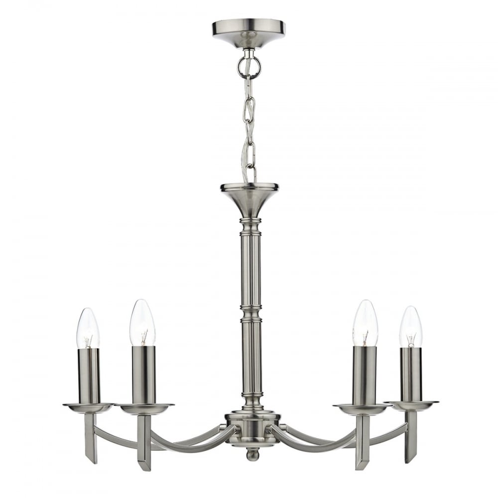 Ambassador 5 Light Satin Chrome Ceiling Pendant Light AMB0546