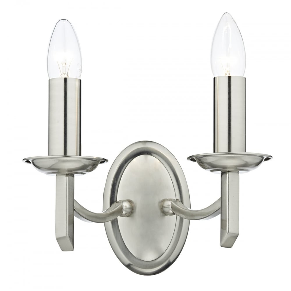Ambassador Satin Chrome Double Wall Light AMB0946