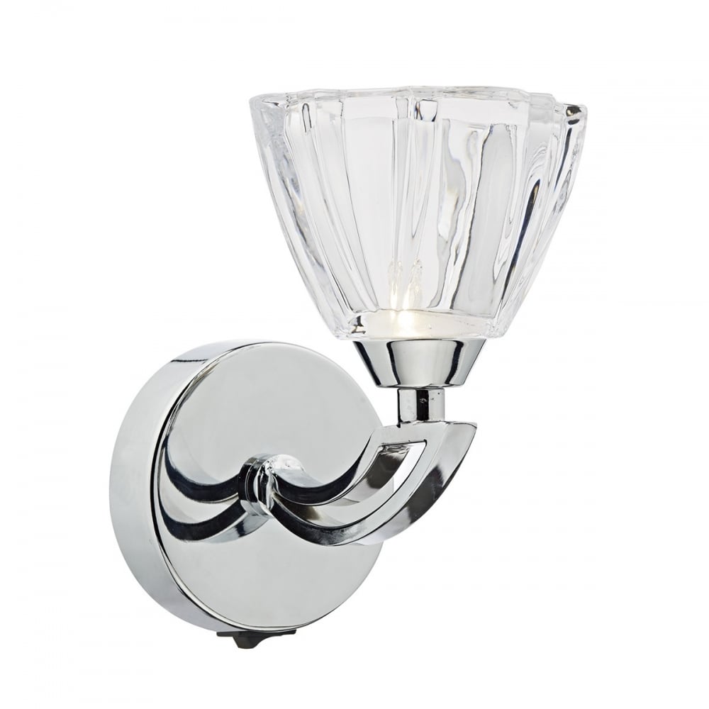 Vito 1 Light Polished Chrome Crystal Wall Light VIT0750
