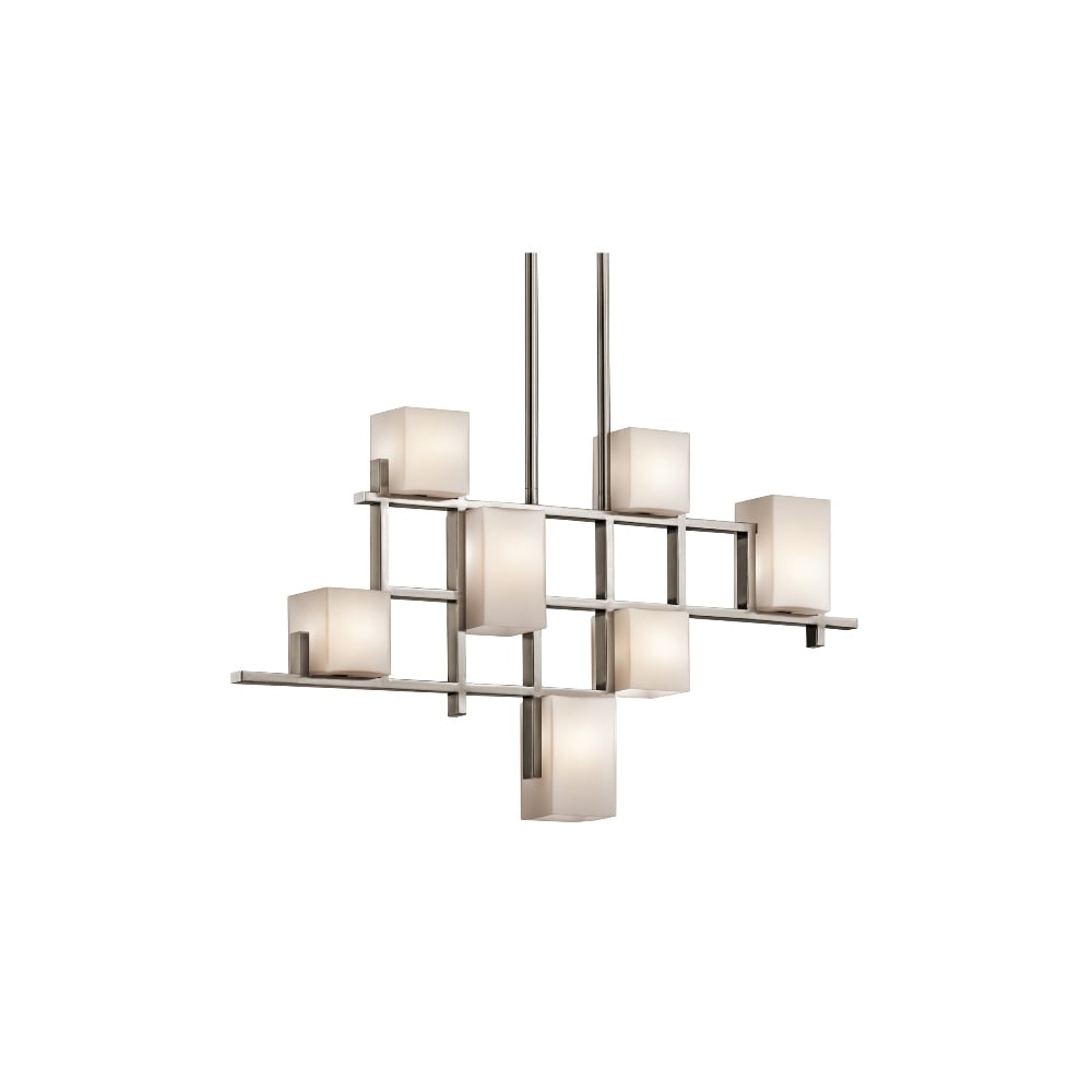 City Lights Classic Pewter 7 Light Linear Chandelier KL/CITY LIGHTS7B