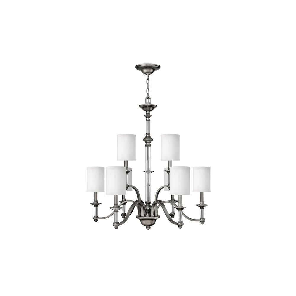 Sussex 9 Light Brushed Nickel Chandelier HK/SUSSEX9
