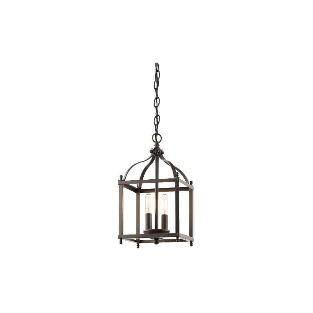 Larkin 2 Light Olde Bronze Ceiling Lantern Pendant KL/LARKIN/P/S OZ
