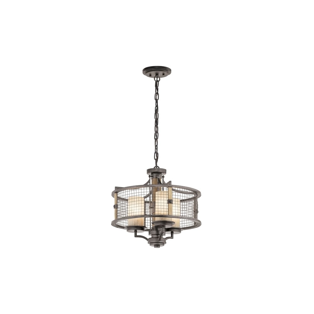 Ahrendale 3 Light Anvil Iron Duo Mount Chandelier KL/AHRENDALE3