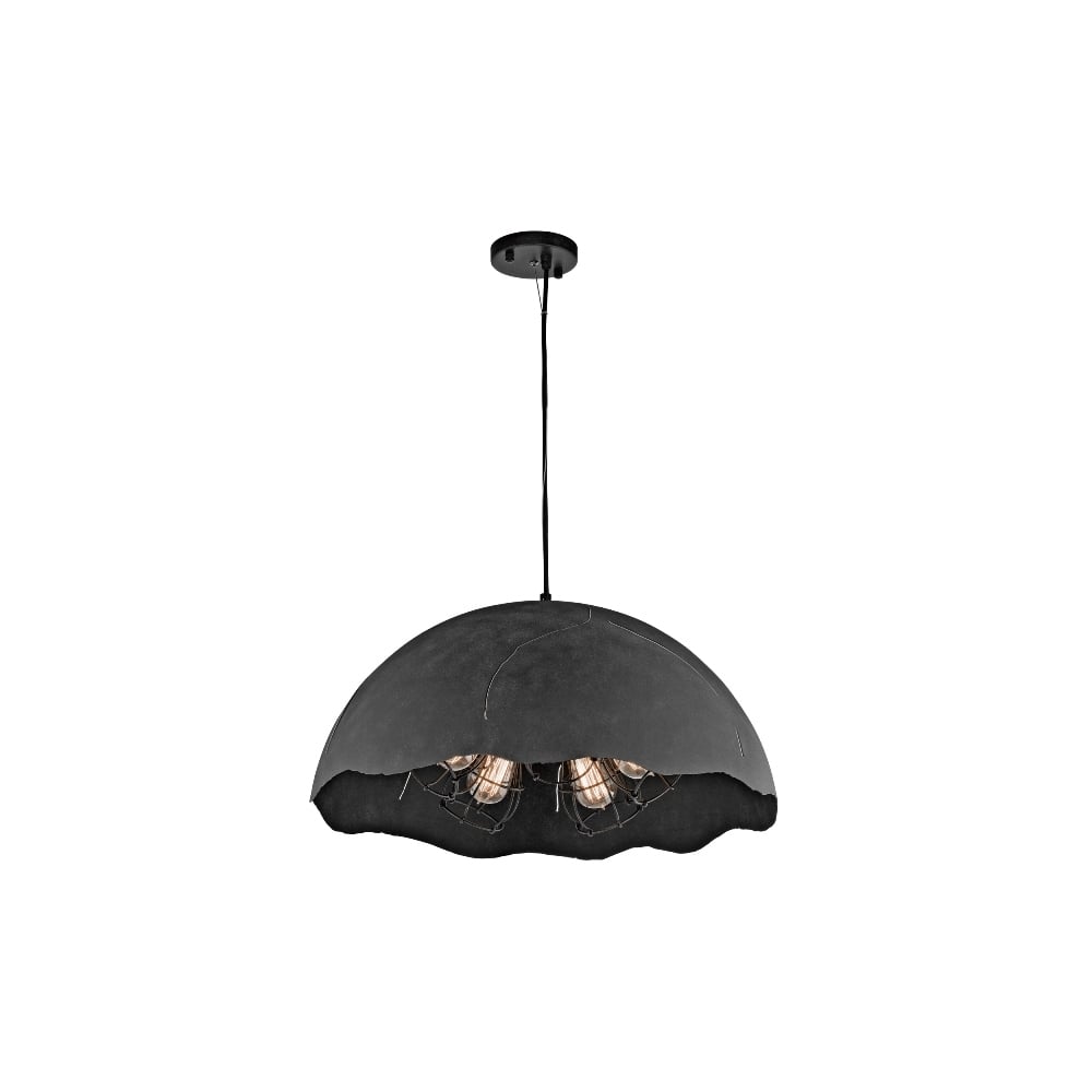 Fracture 5 Light Weathered Zinc Ceiling Pendant KL/FRACTURE/P/L