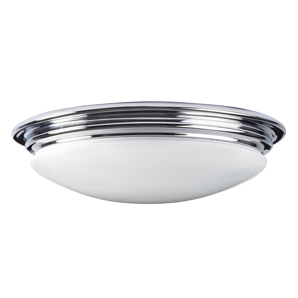 Brompton LED Polished Chrome Bathroom Flush Mounted Light BATH-BROMPTON-F