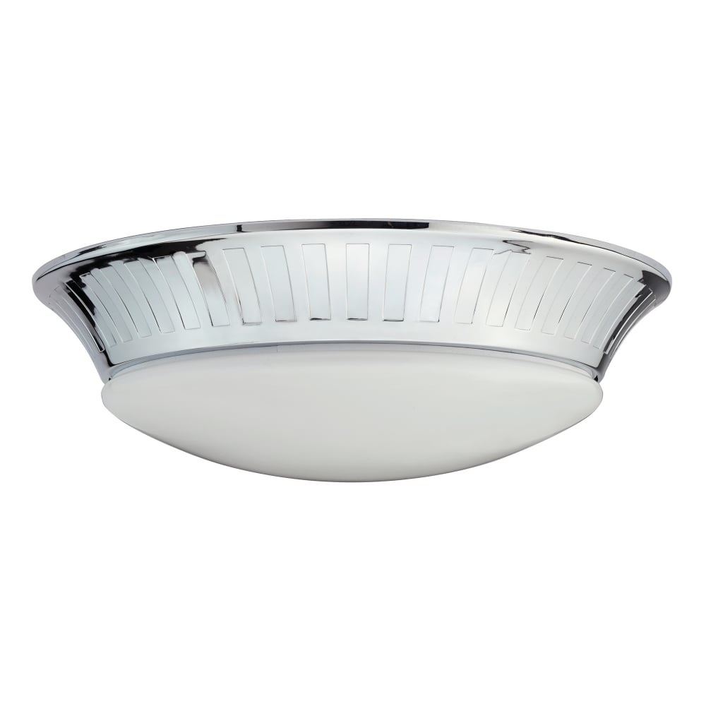 Whitby LED Polished Chrome Flush Mounted Bathroom Light BATH-WHITBY-F
