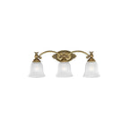 Francoise 3 Light IP44 Above Mirror Light in Burnished Brass HK/FRANCOI3 BATH