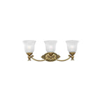 Francoise 3 Light IP44 Above Mirror Light in Burnished Brass HK/FRANCOI3 BATH