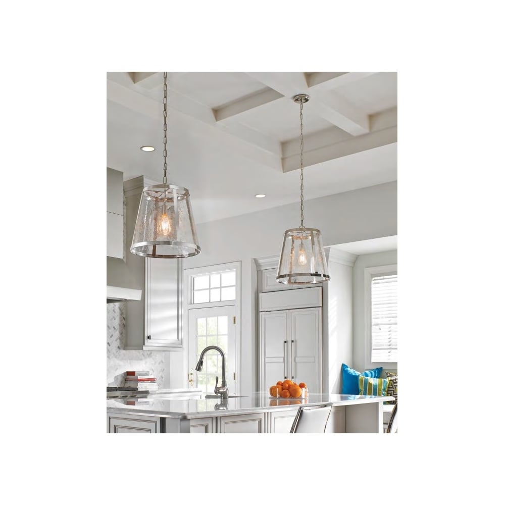 Harrow Medium Ceiling Pendant Light in Polished Nickel Finish FE/HARROW/P/M