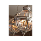 Adams 3 Light Ceiling Pendant Chandelier in Nickel Finish FE/ADAMS/3P ANL