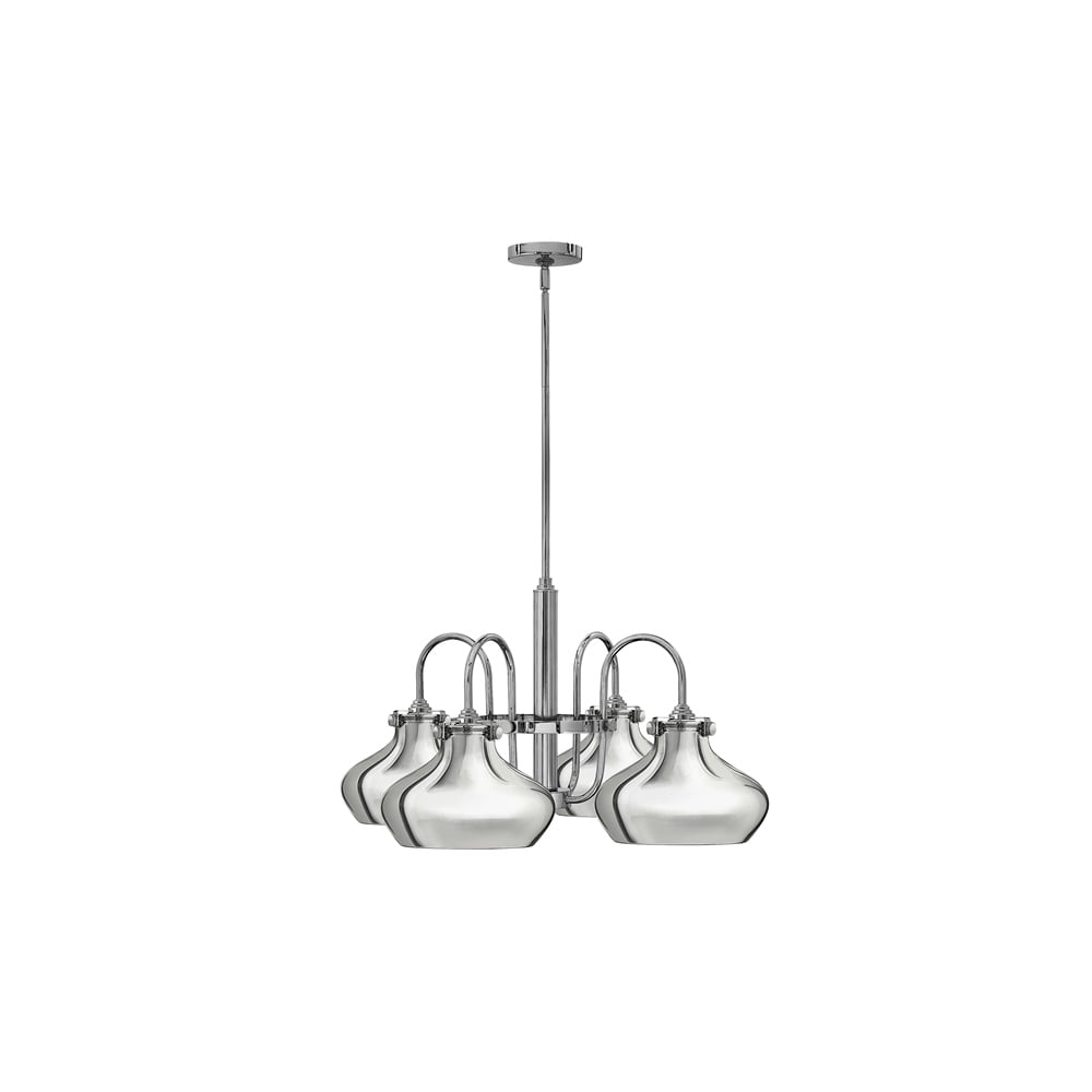 Congress 4 Light Metal Chandelier in Chrome Finish HK/CONGRES4/C CM