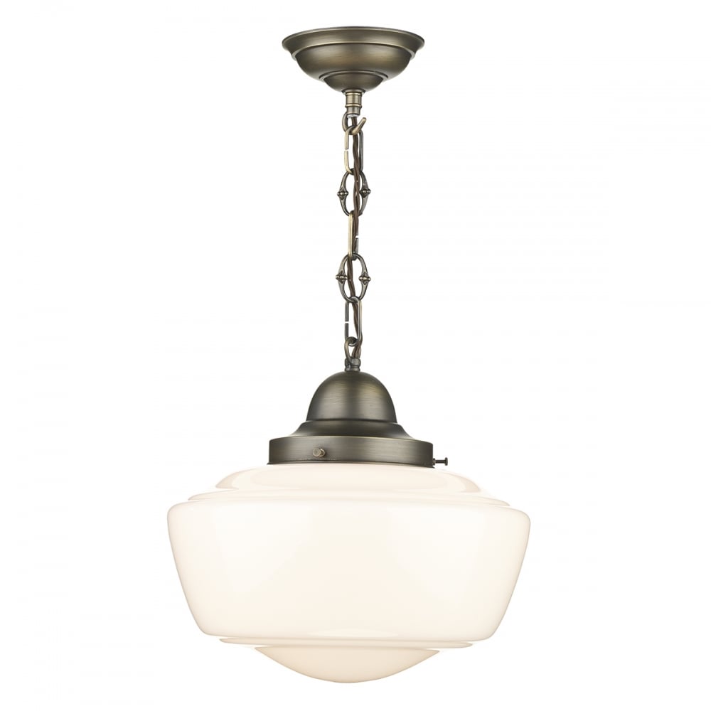 Stowe Vintage Ceiling Pendant Light in Antique Brass Finish STO012
