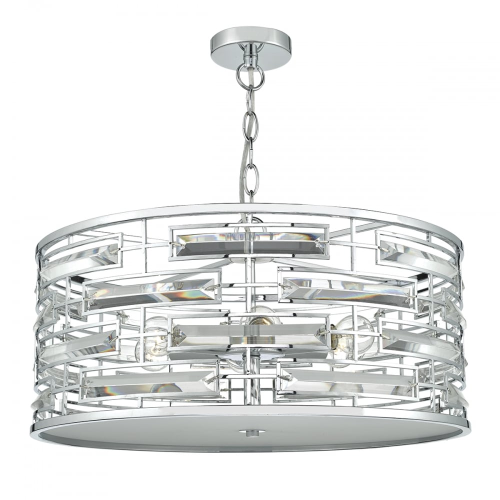 Seville 6 Light Ceiling Pendant in Polished Chrome Finish SEV0650