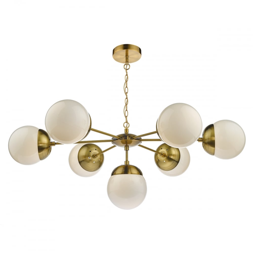 Bombazine 7 Light Ceiling Pendant Light With Brass Arms BOM3435