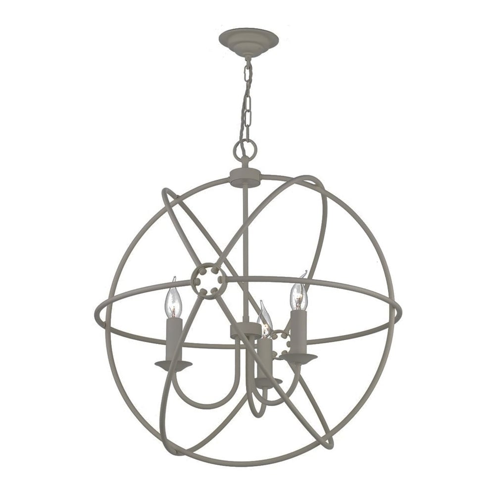 Orb 3 Light Ceiling Pendant Light in Ash Grey Finish ORB0339