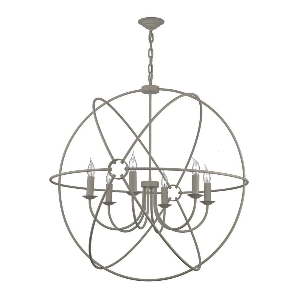 Orb 6 Light Ceiling Pendant Light in Ash Grey Finish ORB0639