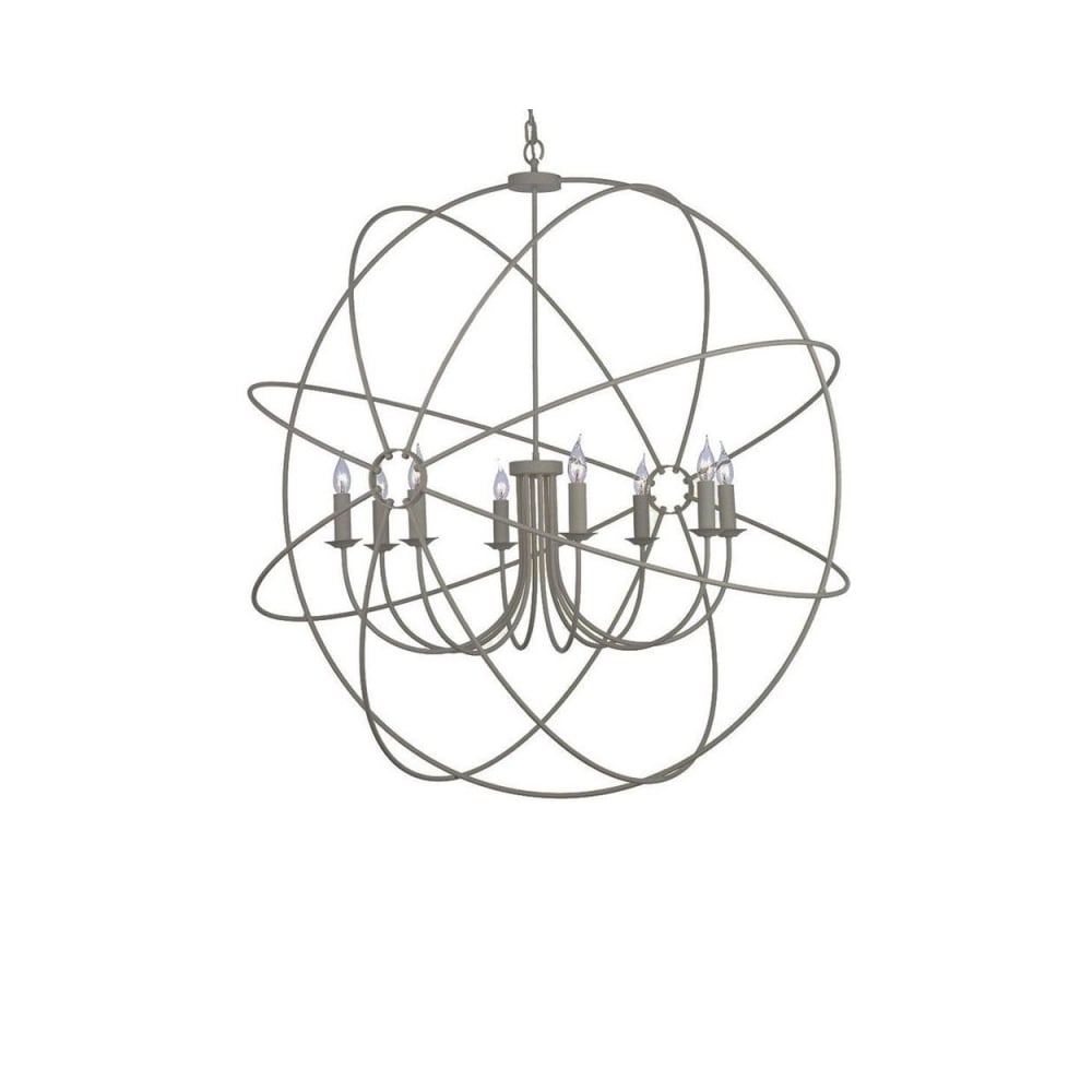 Orb 8 Light Ceiling Pendant Light in Ash Grey Finish ORB0839