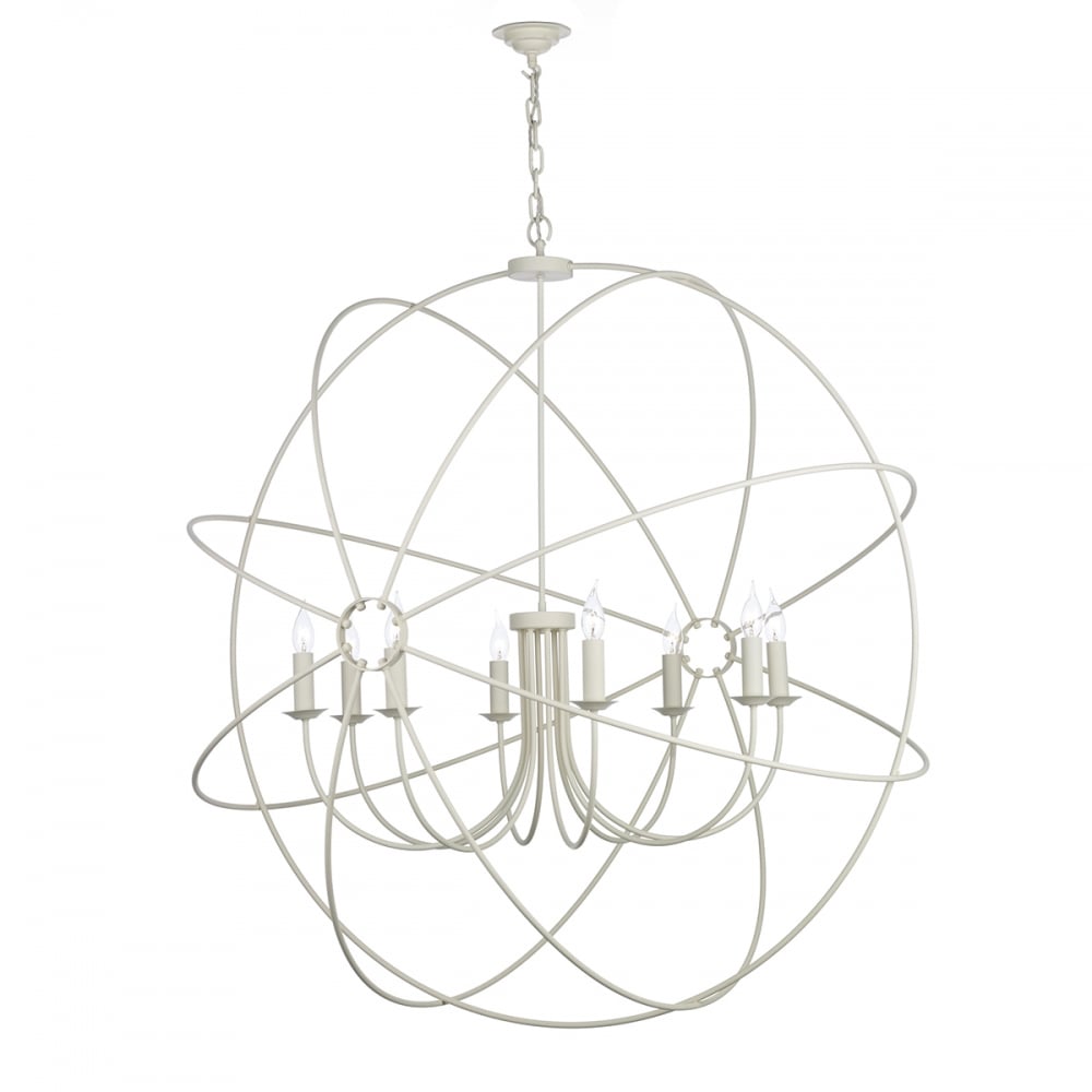 Orb 8 Light Ceiling Pendant Light in Cream Finish ORB0833