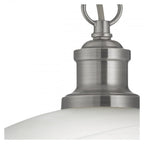 Bistro Retro Ceiling Pendant Light in Satin Silver Finish 1591SS