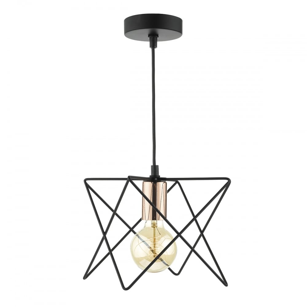 Midi Wire Ceiling Pendant Light In Matt Black Finish MID0122