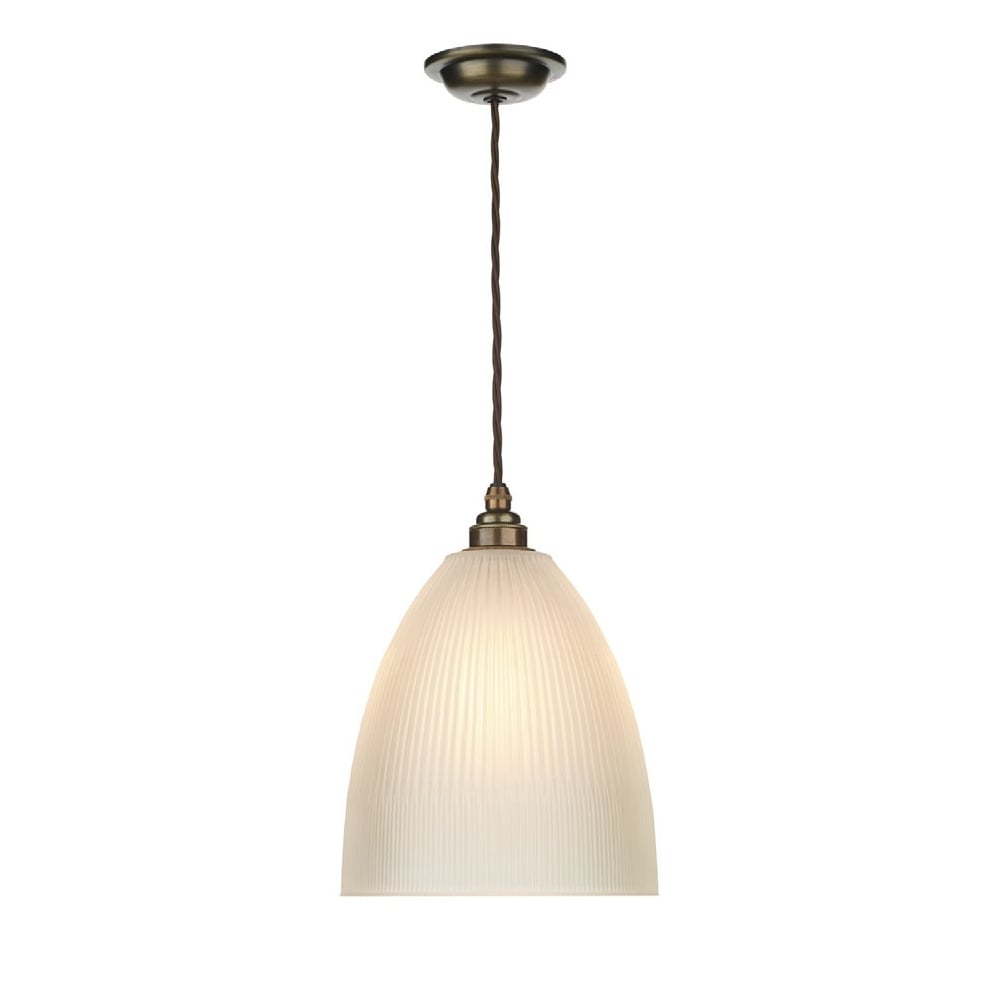 Duxford Vintage Ceiling Pendant Light In Antique Brass Finish DUX0175