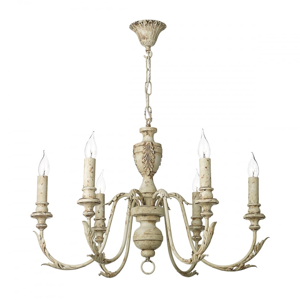 Emile Classic 6 Light Ceiling Pendant In Rustic French Finish EMI0655