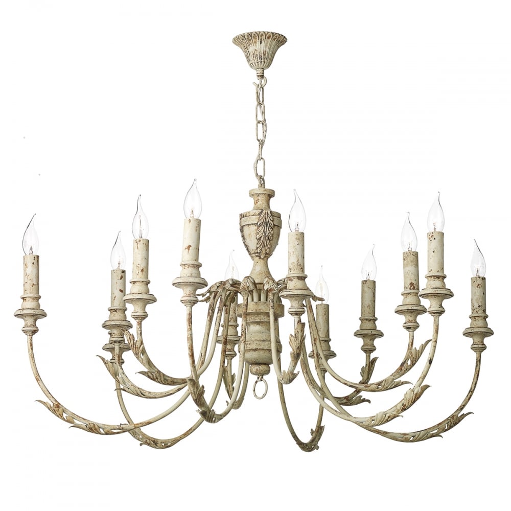 Emile Classic 12 Light Ceiling Pendant In Rustic French Finish EMI1255