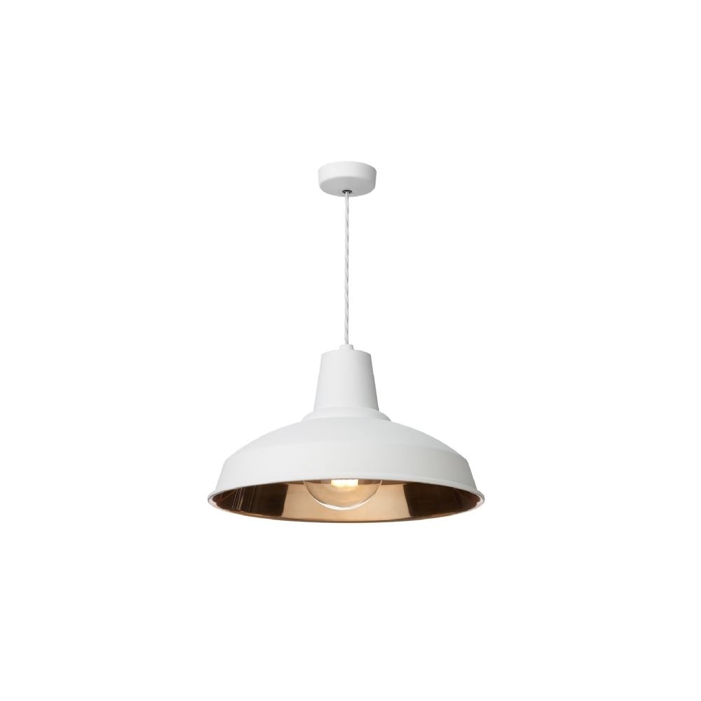 Reclamation Vintage Ceiling Pendant Light In White Finish REC0102