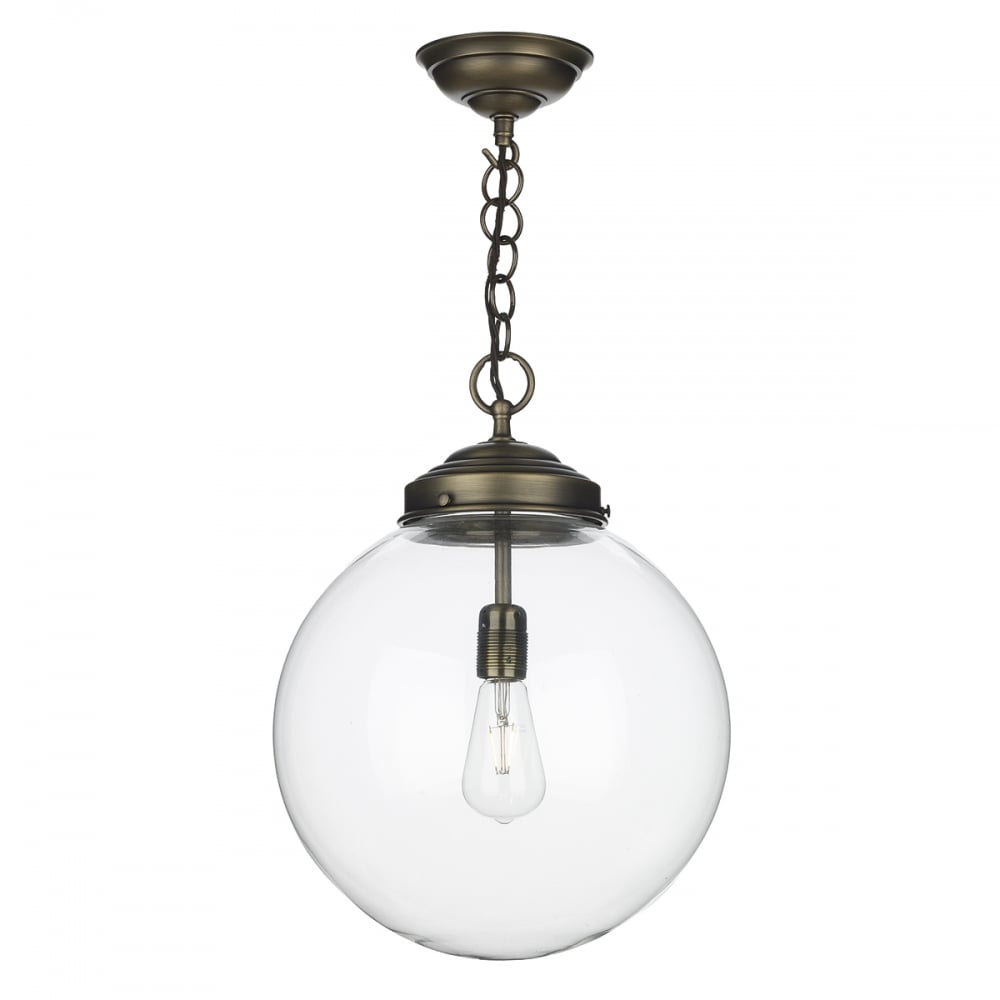 Fairfax Ceiling Pendant Light In Solid Antique Brass FAI8175